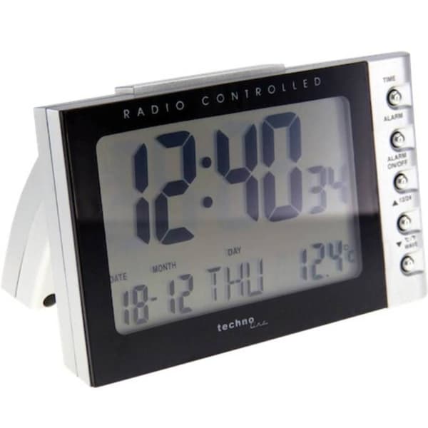 Radiostyrd väckarklocka Techno Line WT 188 silver, svart
