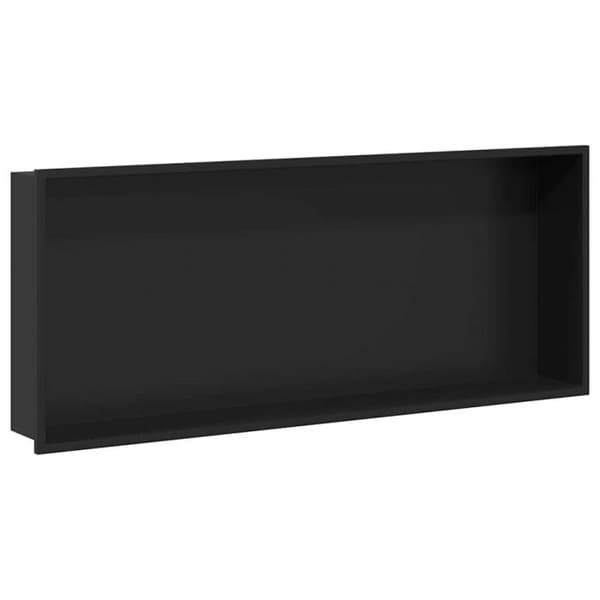Duschnisch - VIDAXL - 75 x 30 x 9,5 cm - Svart - Rostfritt stål - Rektangulär