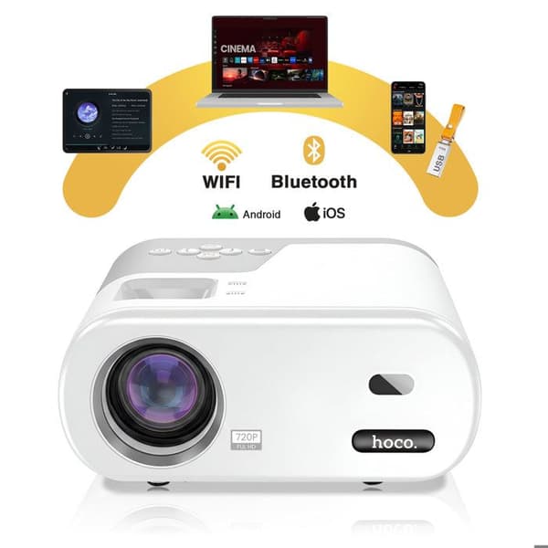 Projektor - HOKO - Android - 720p HD - WiFi 5GHz - Bluetooth