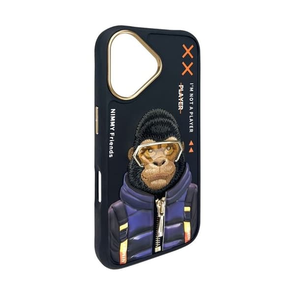iPhone 16-fodral Nimmy Cool&Cute 2.0 Svart Apa