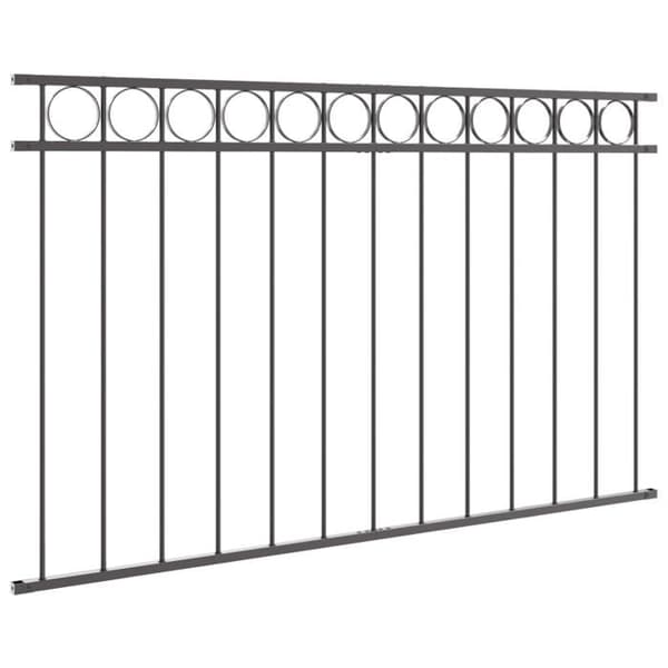 Stängselpanel - Grått stål - 1.7x0.8 m - Hållbar - Modern design