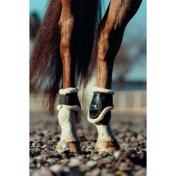Fetlock damasker med fuskpälsfoder Horze Caliber - svart - Full