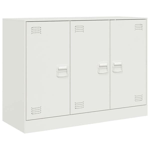 vidaXL Buffé vit 99x39x73 cm stål 841726