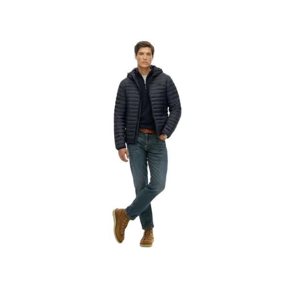 Superdry Herr Fuji Lite Blå Syntetisk Doudoune