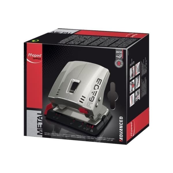 Maped Advanced A6303 35 arks pappersstans, silverpläterad
