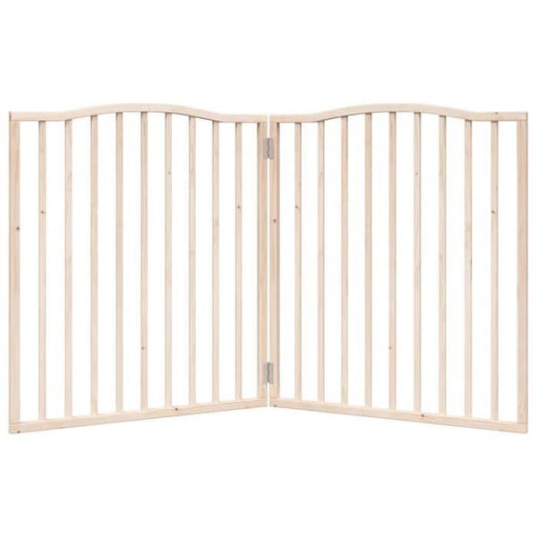 vidaXL Fällbar hundgrind 2 paneler 160 cm poppelträ 352210