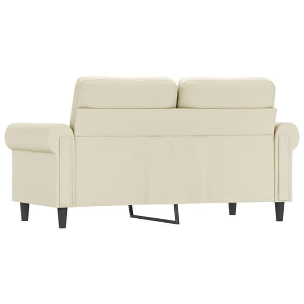 vidaXL 2-sits soffa kräm 120 cm konstläder 359500