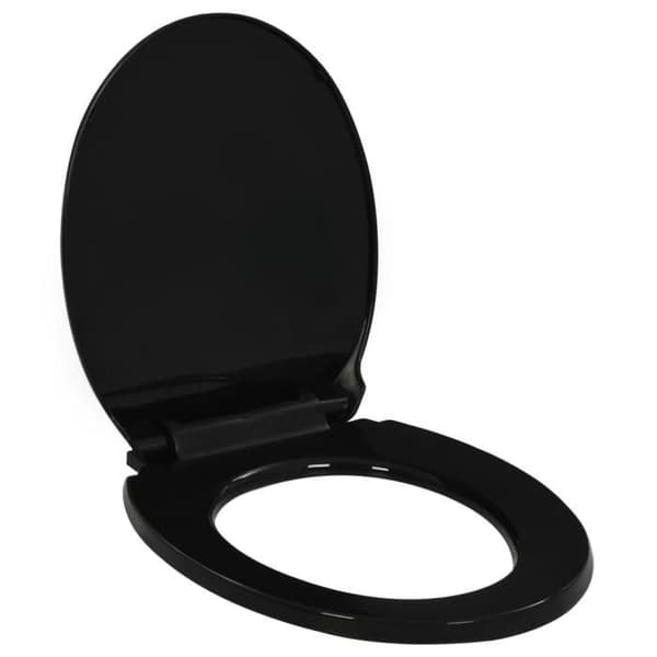 vidaXL Soft Close Toalettsits Quick Release Svart