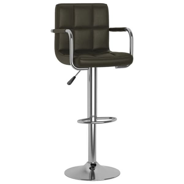 vidaXL Barstolar set om 2 brun konstläder 334596