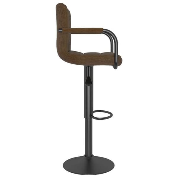 vidaXL Barstolar set om 2 brun tyg 334638