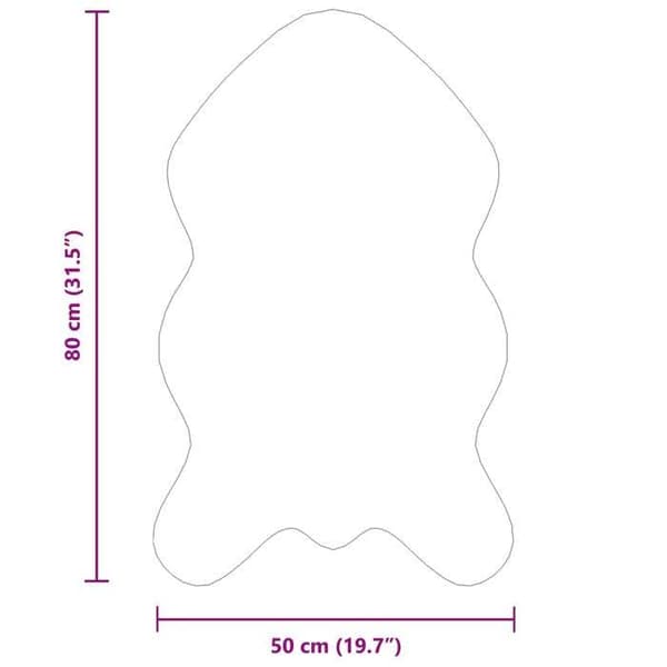 VIDAXL Rektangulär matta 50 x 80 cm taupe - syntetisk päls i polyester