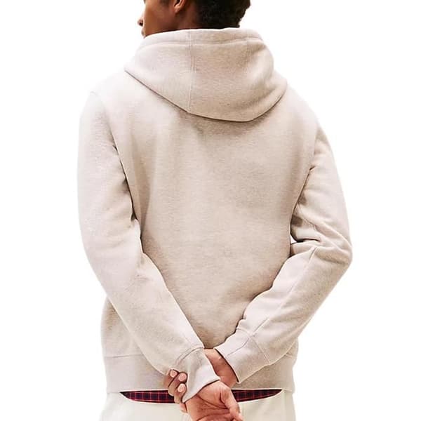 Beige Hoodie för Herr Tommy Hilfiger Logotyp