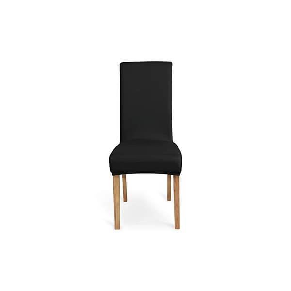 Stolsöverdrag - Amazon Basics - Set om 6 - Svart - Utsträckbara - Tvättbara