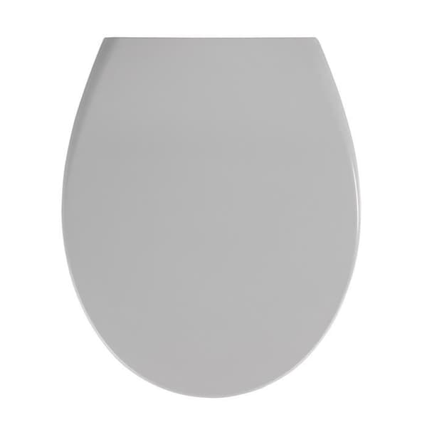 Toalettsits - WENKO - Samos - Duroplast - 37,5x44,5 cm - Ljusgrå