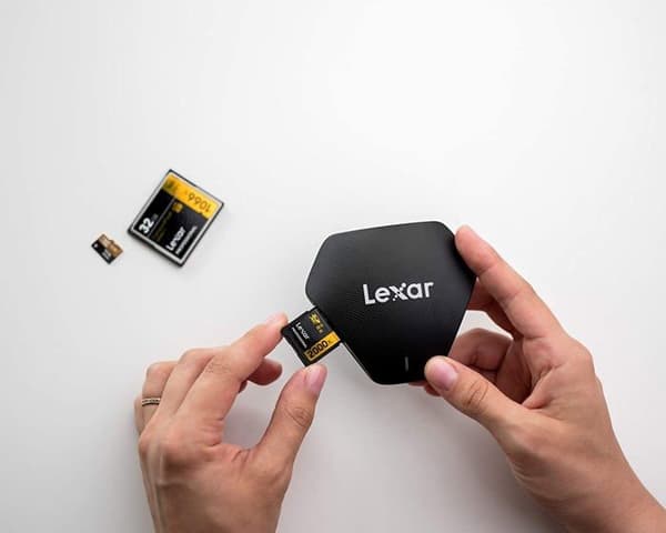 Lexar Professional 3-i-1 kortläsare USB 3.1 — SD/microSD UHS‑II & CompactFlash UDMA7