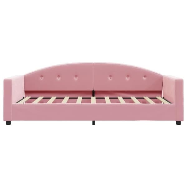 vidaXL Soffa rosa 80x200 cm sammet 354132