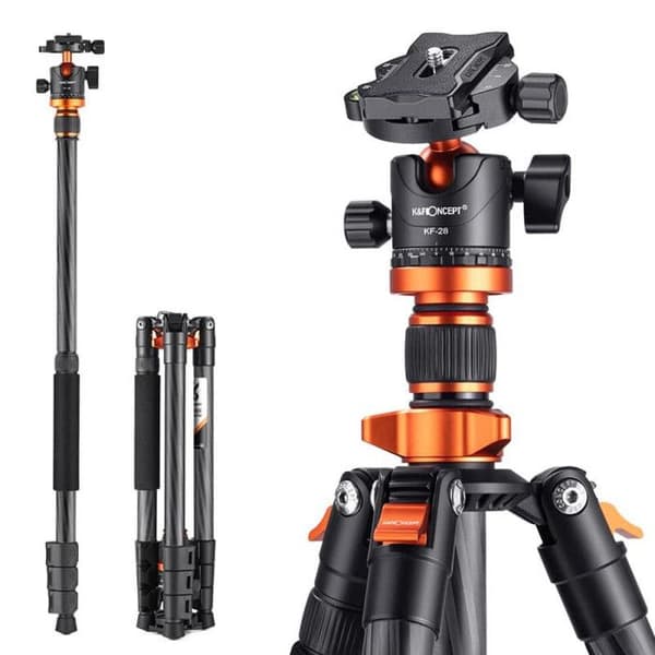 K&f kolfiberstativ d254c1 + kulled bh-28l