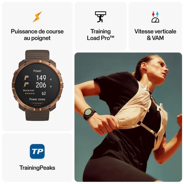 Polar Grit X2, Utomhus sportklocka, Brun koppar