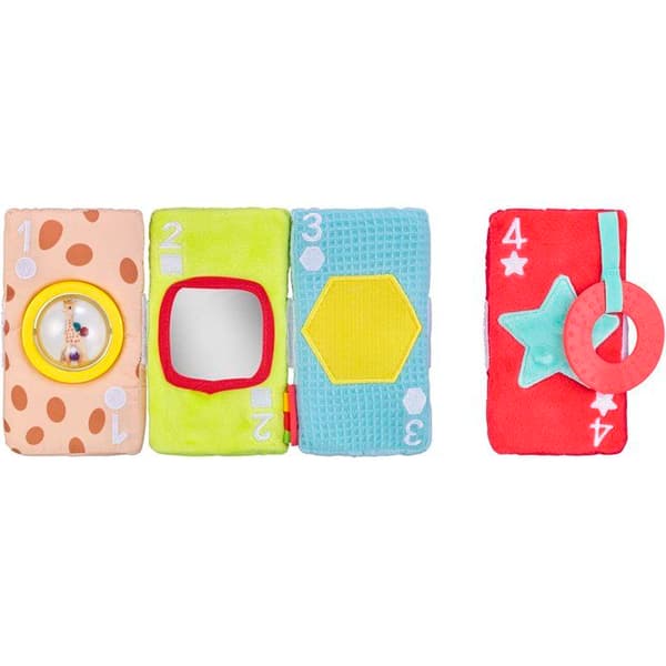 Sensoriska kort - SOPHIE LA GIRAFE - Mina sensoriska kort - Olika material - Inbyggd punktskrift