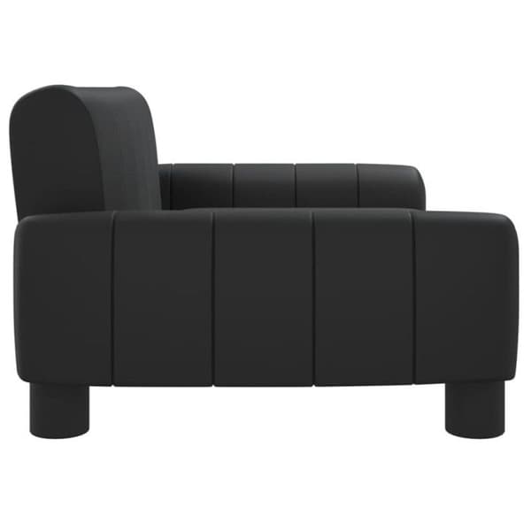 Svart barnsoffa 70x45x30 cm i konstläder