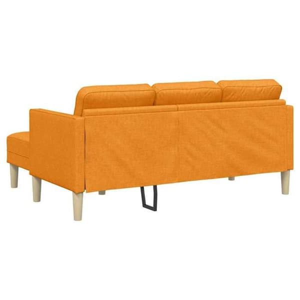 vidaXL Soffgrupp med mörkgula kuddar Polyester 42001921