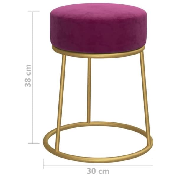 vidaXL Rund Pall Lila Sammet, 1.91 kg