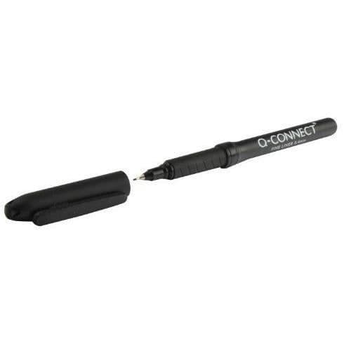 Q-Connect Fineliner 0.4 svart. Extra fin spets - KF25007