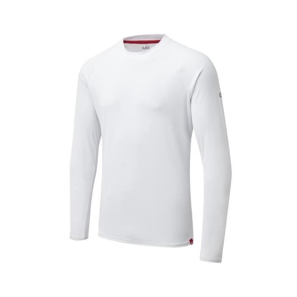 GILL - T-SHIRT LÅNGÄRMAD UV TEC HERR - (Vit - S)