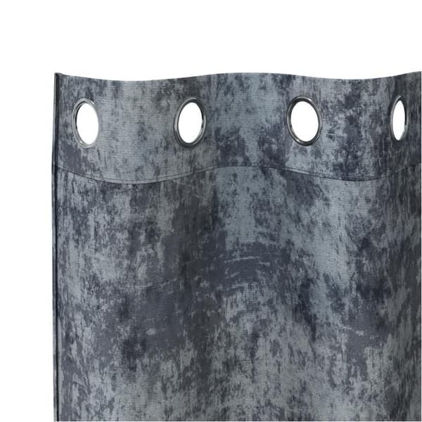 Sammet Gardiner 2 St med Silver Ögla 260x140 cm