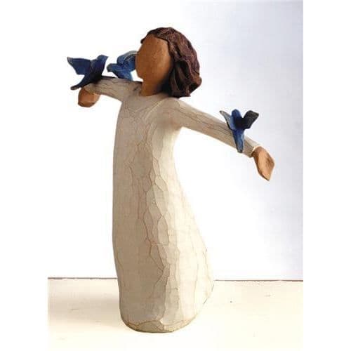 Willow Tree Happiness Figurine - Höjd: 14cm - WILLOW TREE Brand - Willow Tree Range - För barn och interiör
