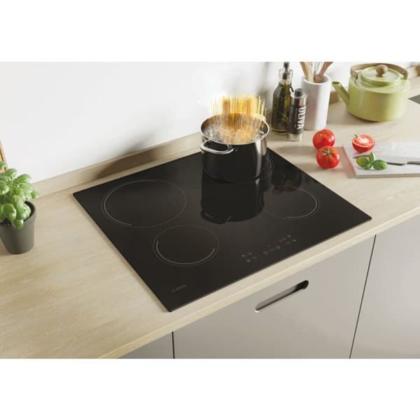 Glaskeramisk spishäll CANDY CH64CCB - 4 zoner - L 59 cm - Svart