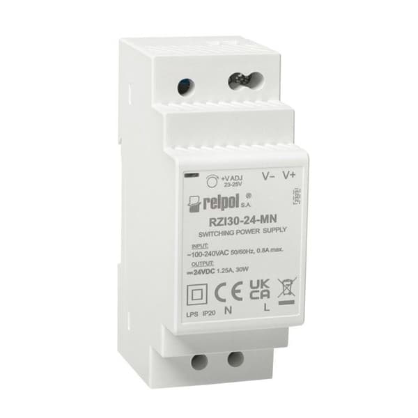Switchad strömförsörjning 30 W, 24 V DC RZI30-24-MN