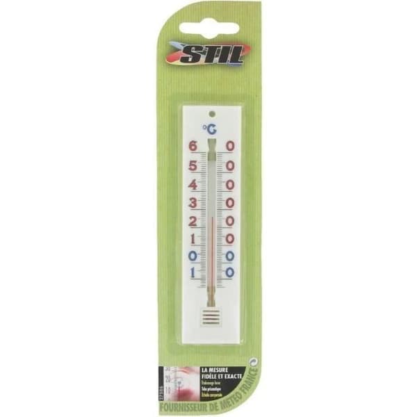 Vit thermometer plast vit - STIL - 138x35 - Mäter temperaturen
