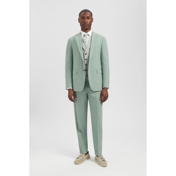 Blazer Michael Kors Linneblandning - salvia