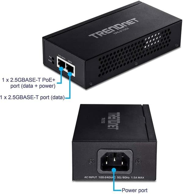 Switch - Ethernet-nav - Trendnet-injektor - TPE-215GI - Power Injector ()