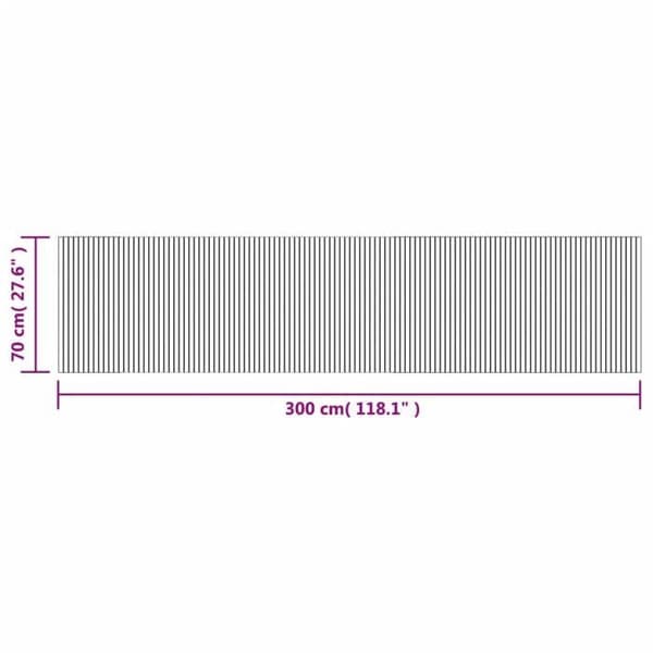 vidaXL Rektangulär matta brun 70x300 cm bambu, vardagsrumsmatta, rektangulär matta, modern matta, sovrumsmatta till 376752