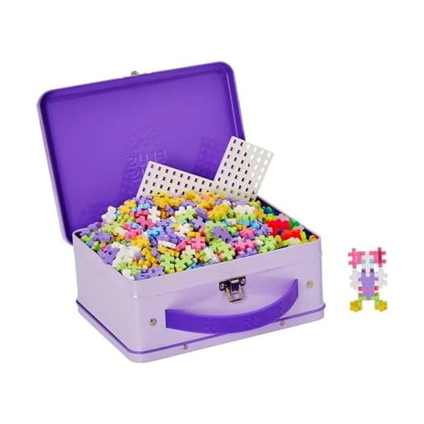 Resväska Mini Pastell-Neon 600 stycken + 1 bas - Plus Plus