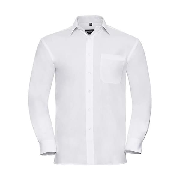 Russell Athletic poplin skjorta - vit