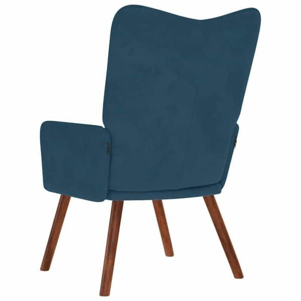 vidaXL Relaxstol Blå Sammet 4016820