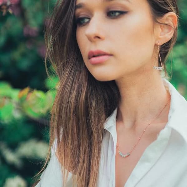 Collier PIANA i Amazonitstenar