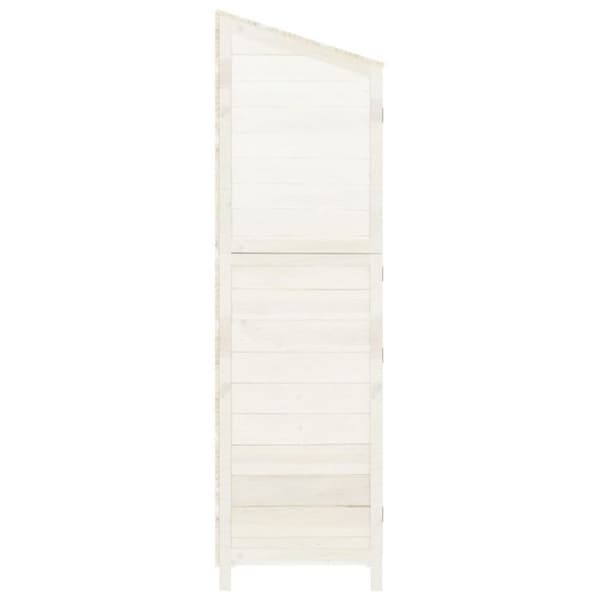 vidaXL Trädgårdsbod Vit 55x52x174,5 cm Solid granträ 152187