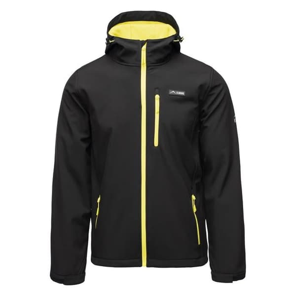Elbrus Iver II softshell vandringsjacka - svart/gulgrön