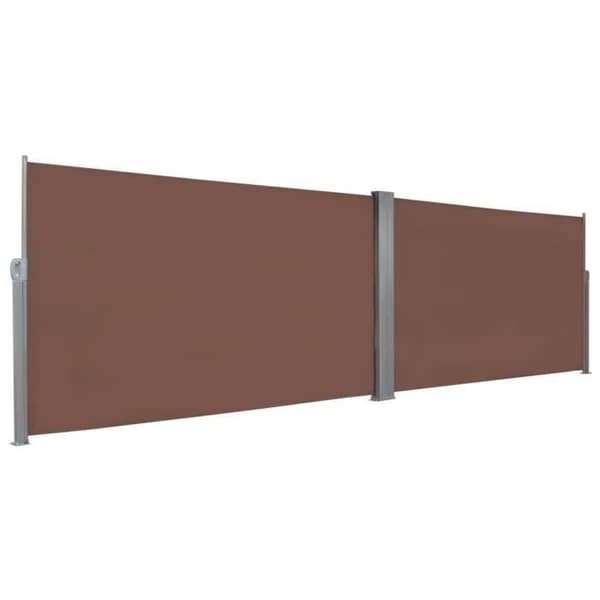 vidaXL Infällbar sidomarkis 160 x 600 cm Brun