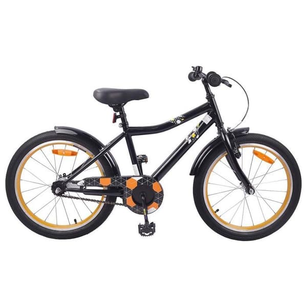Barncykel 20 tum - VIDAXL - Vidaxl - Justerbart styre och sadel - Robust stålram - Svart