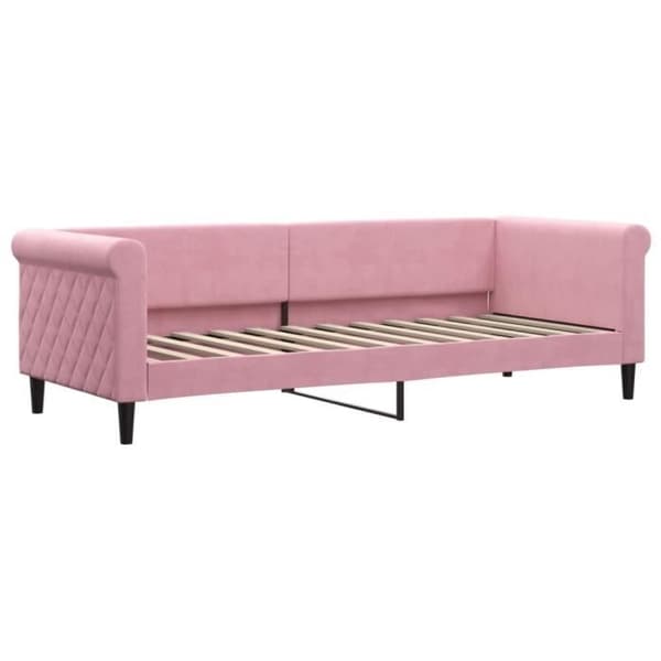 vidaXL Rosa vilstol 80x200 cm sammet 354240