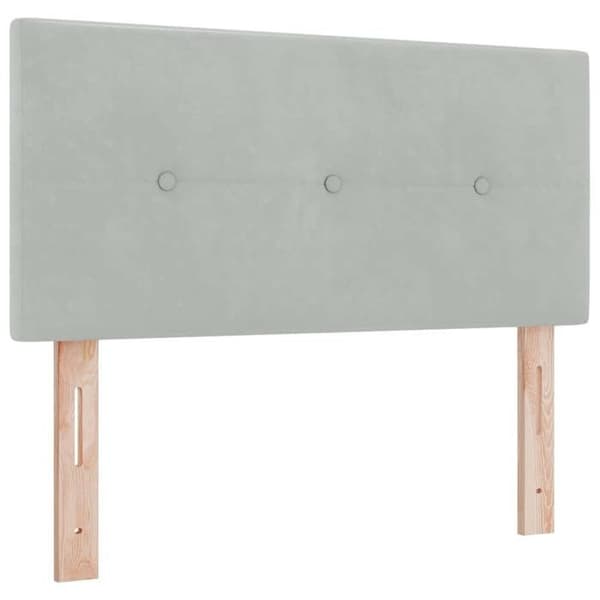 vidaXL Sänggavel Ljusgrå 90 cm Sammet 42007131