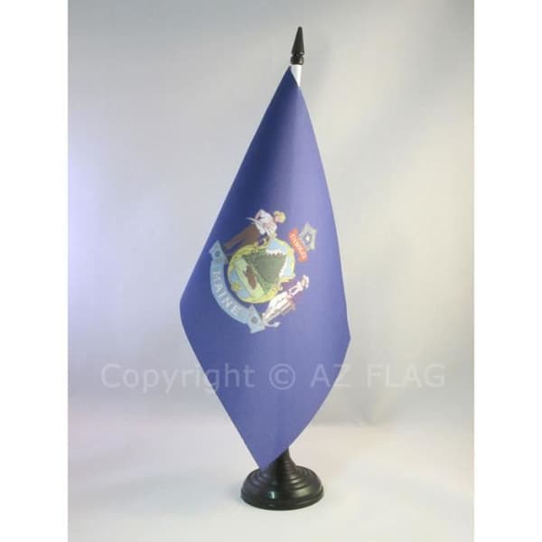 Maine Bordsflagga 21x14cm - American State...