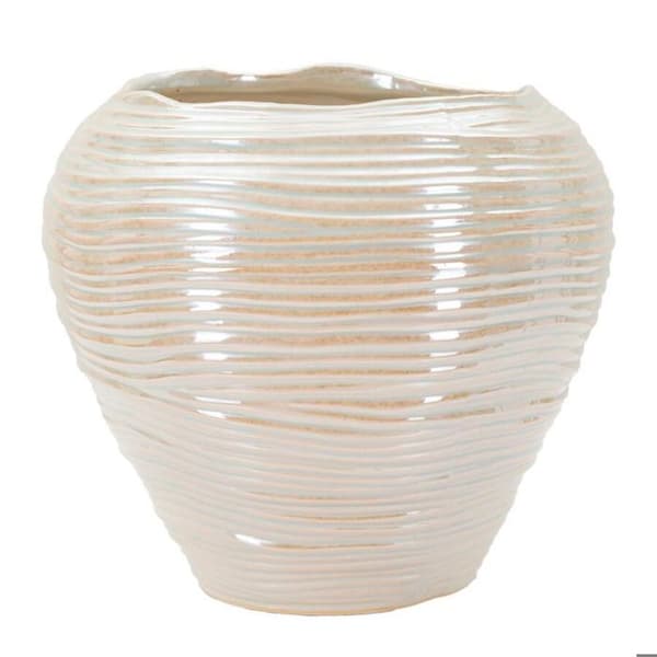 Vas Mauro Ferretti Perly Rund - Beige - 22x20 cm