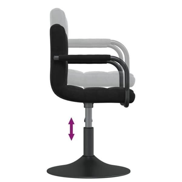 vidaXL Barpall Black Velvet