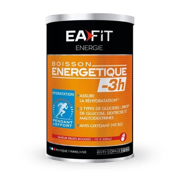 Eafit Energidryck -3H Röd fruktsmak 500g